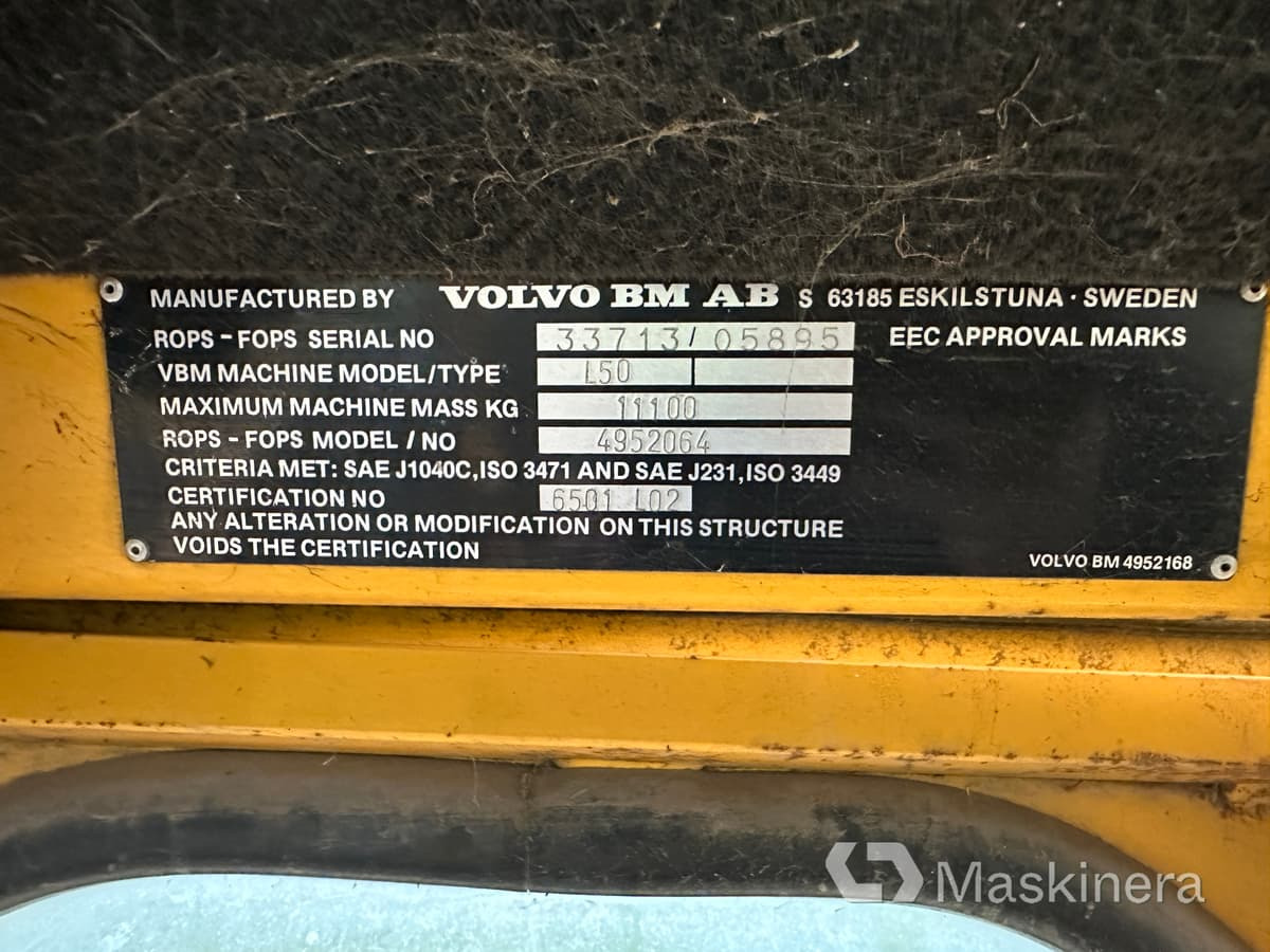 Wheel loader Hjullastare Volvo L50