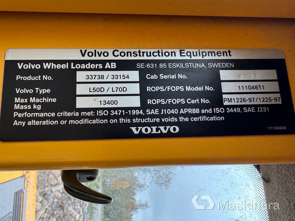 Wheel loader Hjullastare Volvo L70D