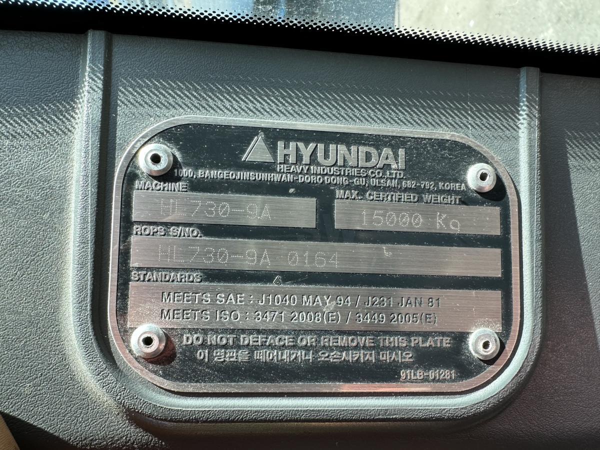 Wheel loader Hyundai HL730-9A 4X4 Radlader Mulch-/Klappschaufel KLIMA A/C