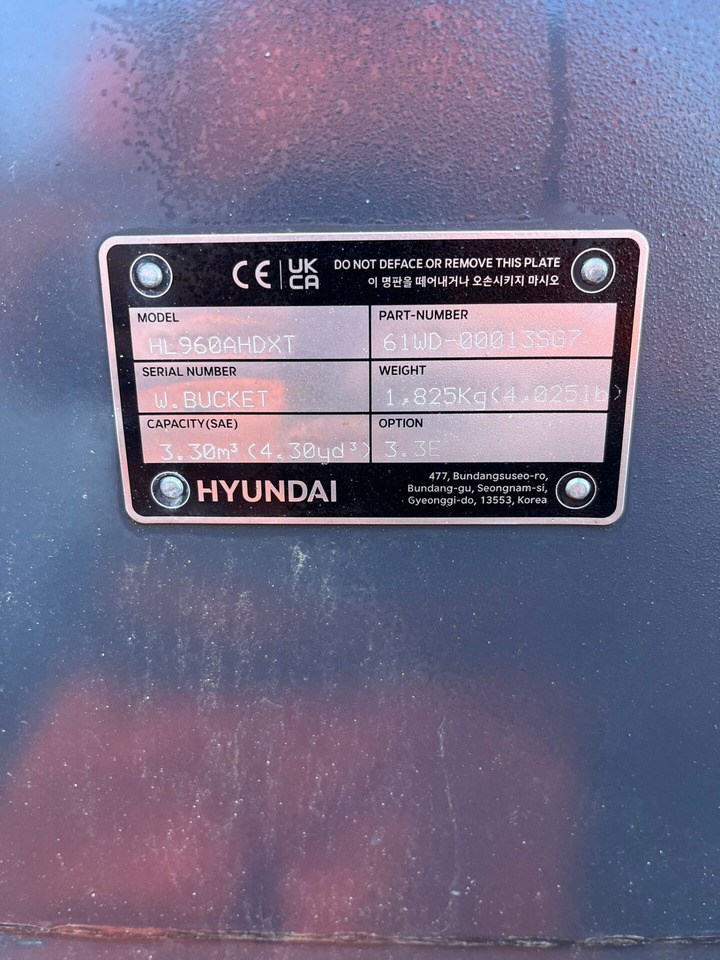 Wheel loader Hyundai HL960AHDXT