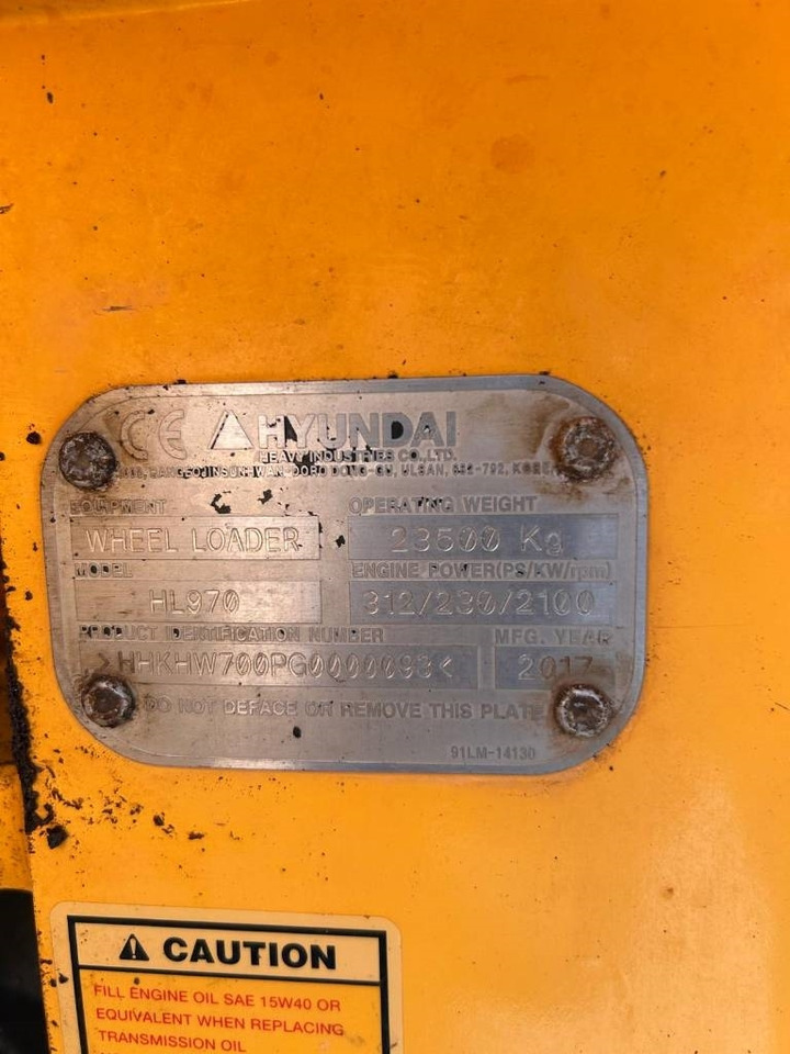 Wheel loader Hyundai HL 970