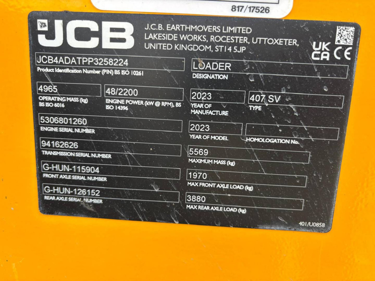 Wheel loader JCB 407