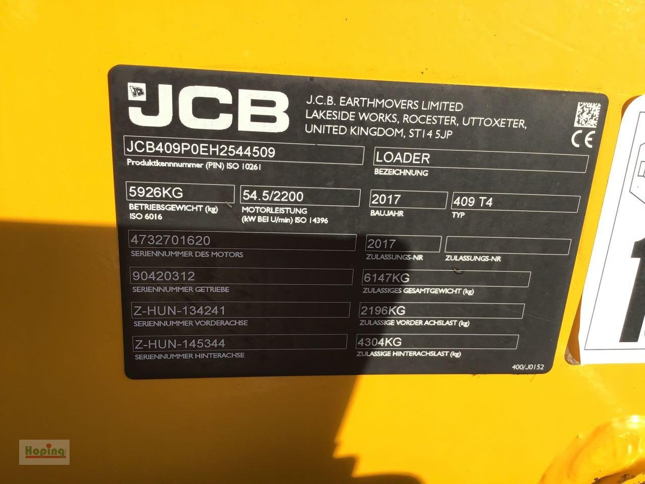 Wheel loader JCB 409