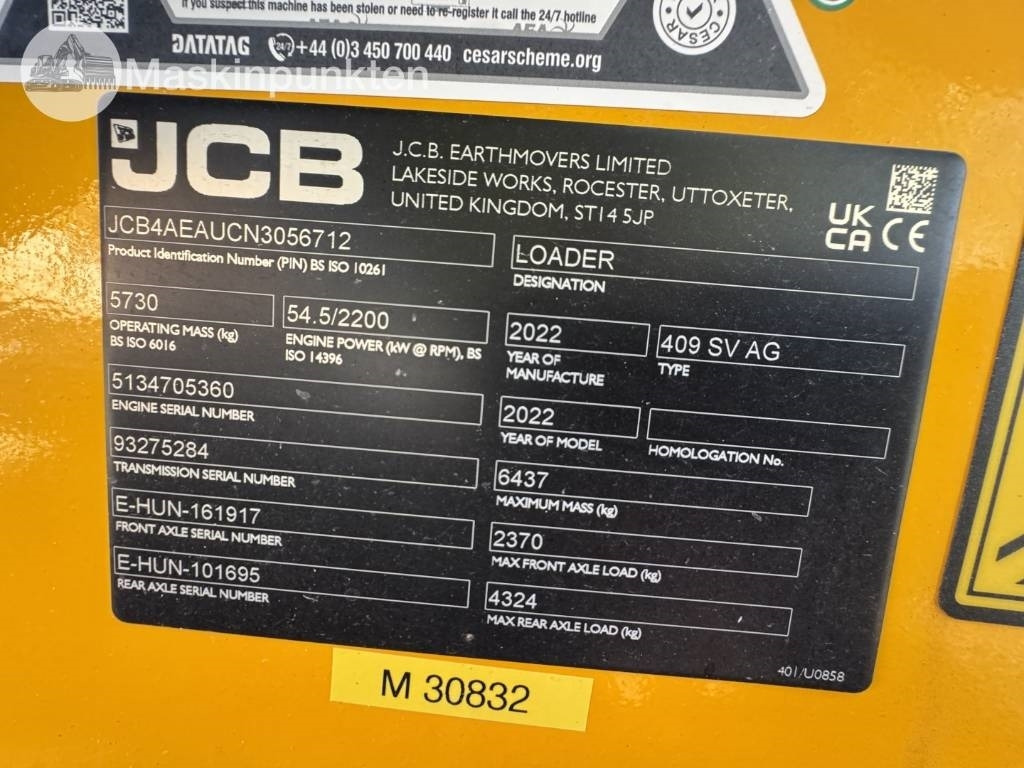 Wheel loader JCB 409