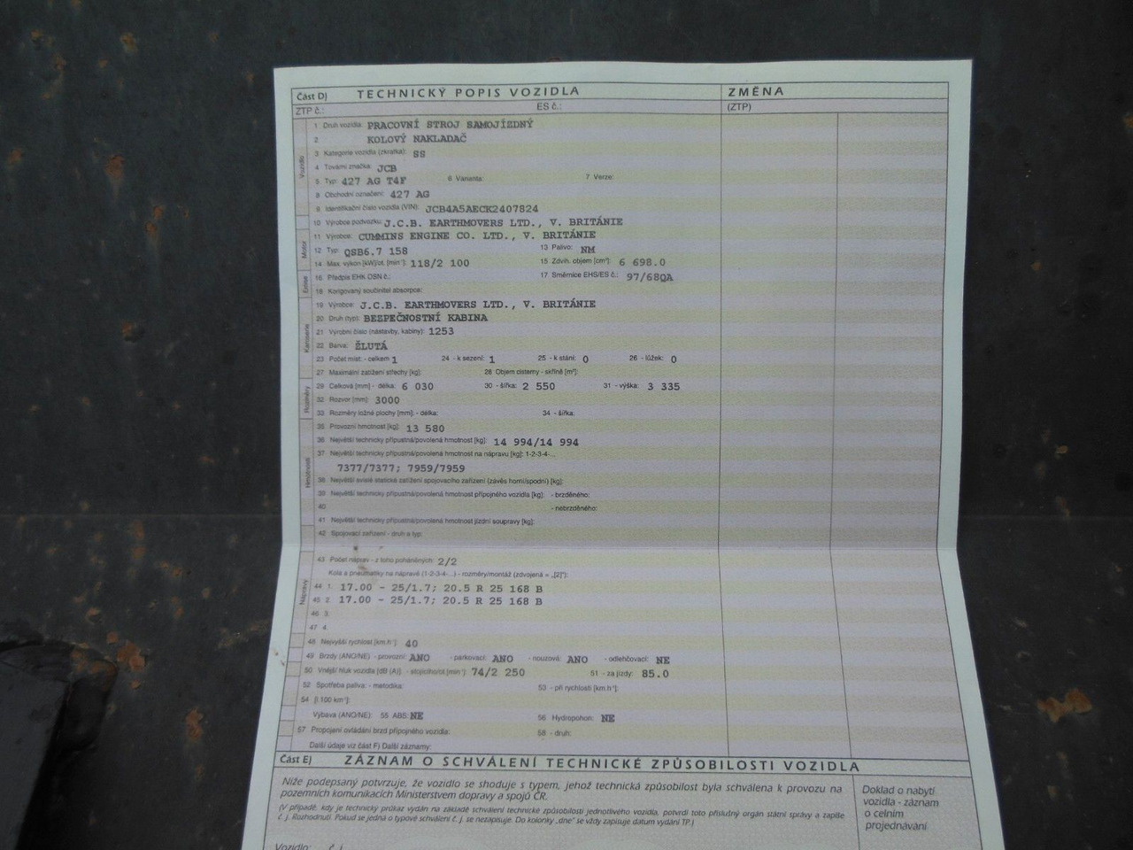 Wheel loader JCB 427 AGT4F