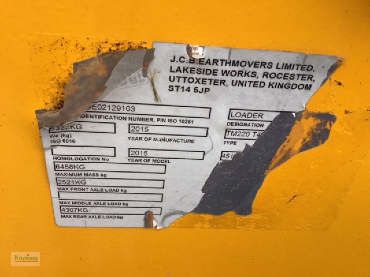 Wheel loader JCB TM 220