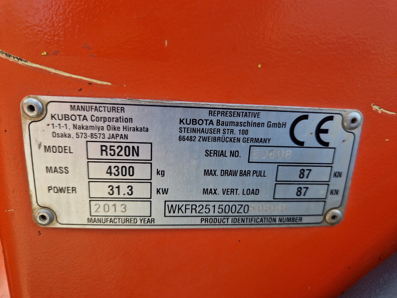 Wheel loader KUBOTA R520N