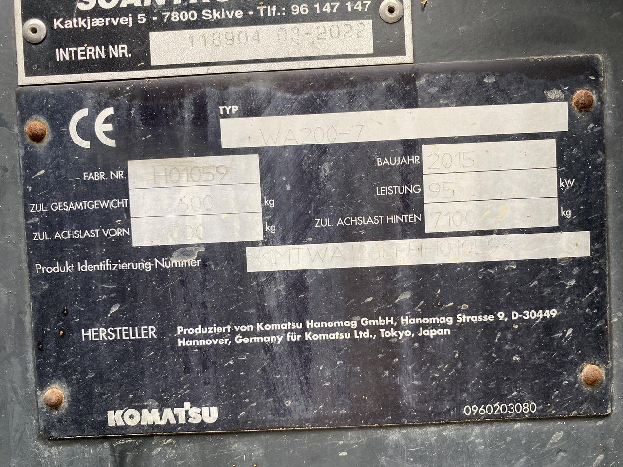 Wheel loader Komatsu WA200-7