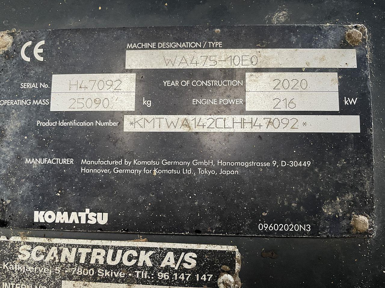 Wheel loader Komatsu WA475-10EO