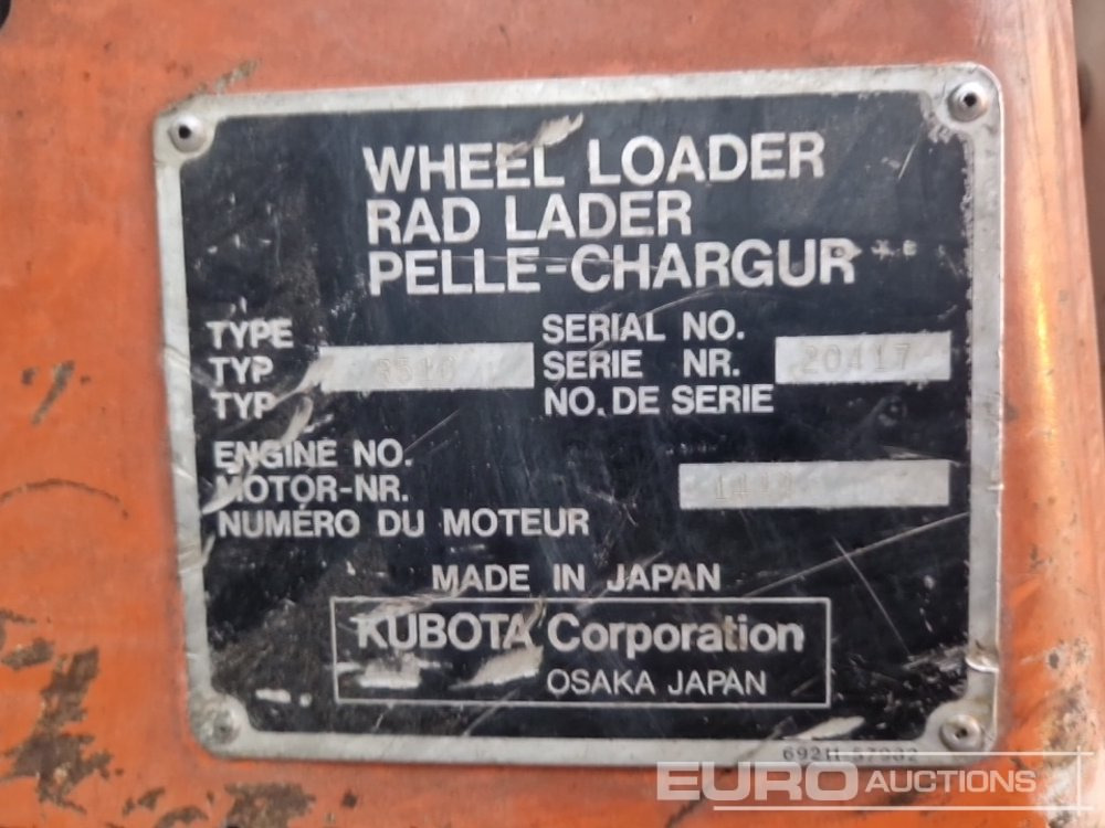 Wheel loader Kubota R510