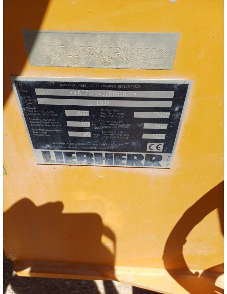 Wheel loader LIEBHERR L538