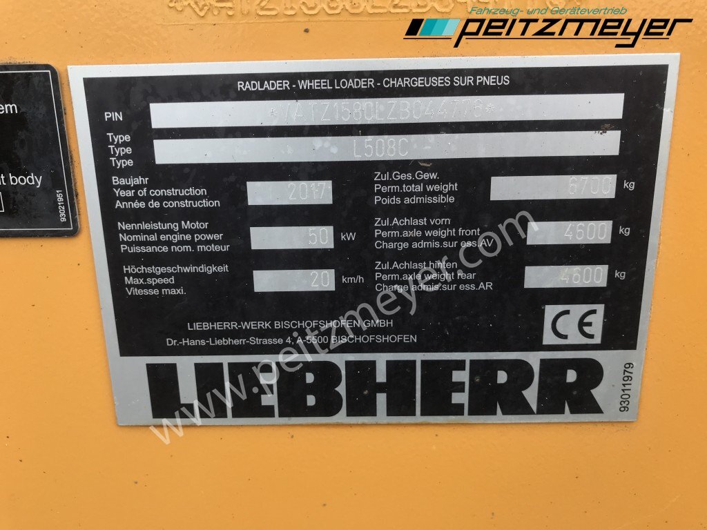 Wheel loader LIEBHERR Radlader L 508 C 4in1 Schaufel + Palettengabel