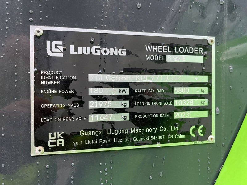 Wheel loader LIUGONG 856HE