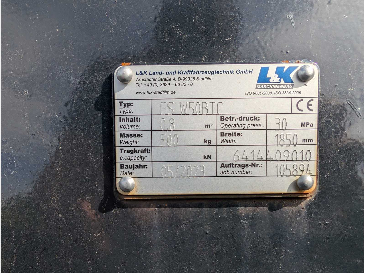 Wheel loader L&K - GS W50BTC - 2023 - UNI BUCKET WITH U-BLADE - AS - 1850 MM - 0.8 CBM