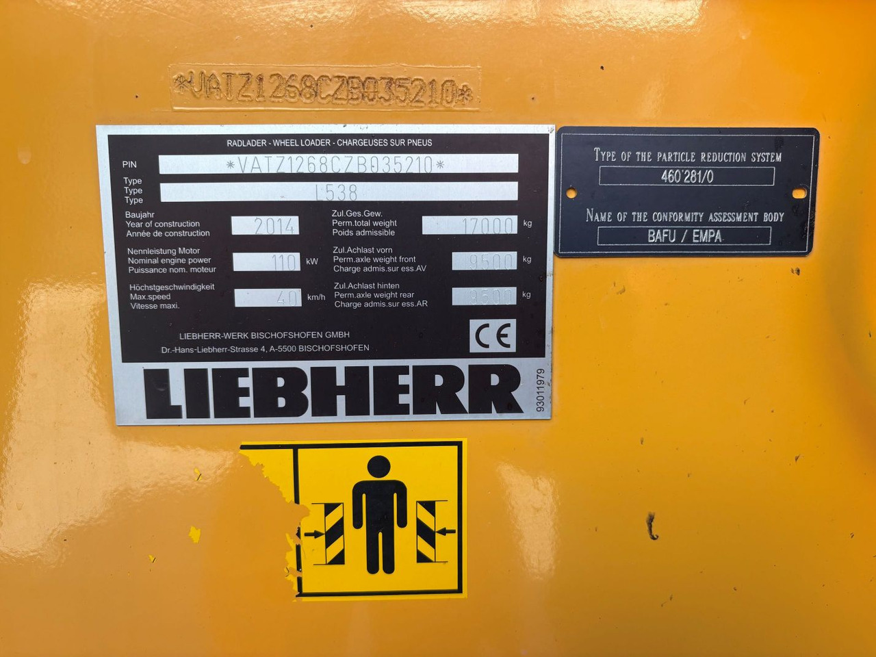 Wheel loader Liebherr L538