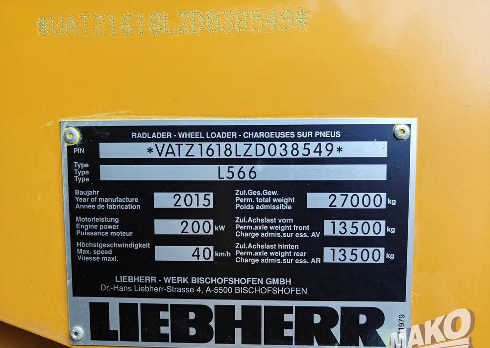 Wheel loader Liebherr L566