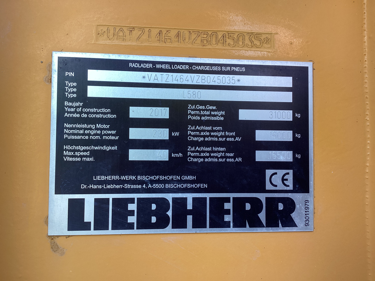 Wheel loader Liebherr L580 XPower IV