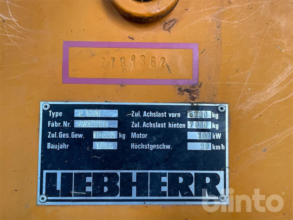 Wheel loader Liebherr L 531 (1994)