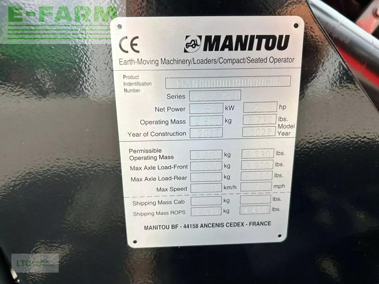 Wheel loader Manitou hoflader mla 2-25