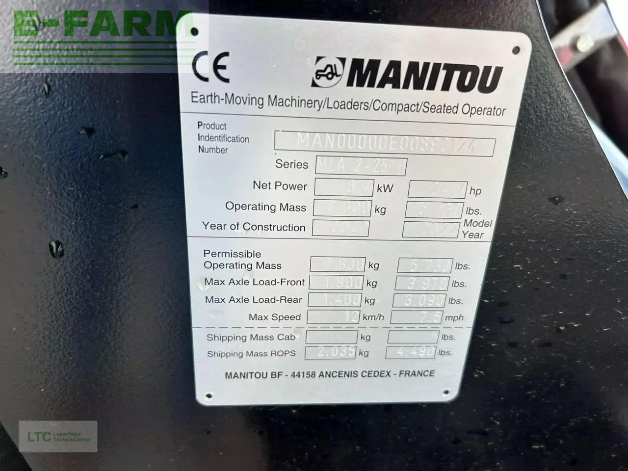 Wheel loader Manitou hoflader mla 2-25