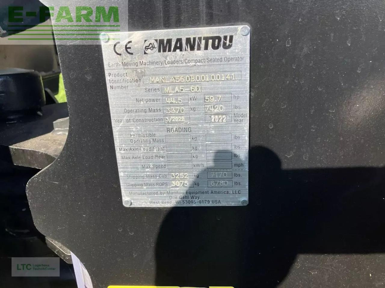 Wheel loader Manitou mla5-60 knicklader