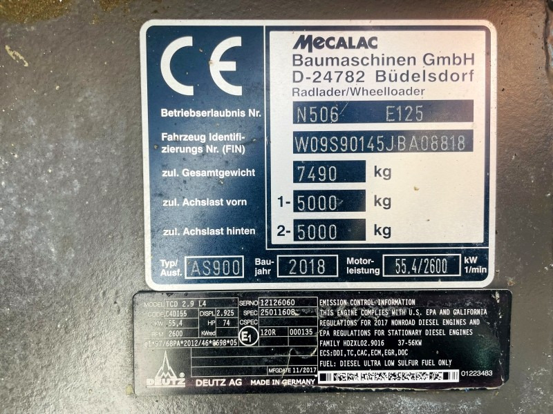 Wheel loader Mecalac AS900 (3791)