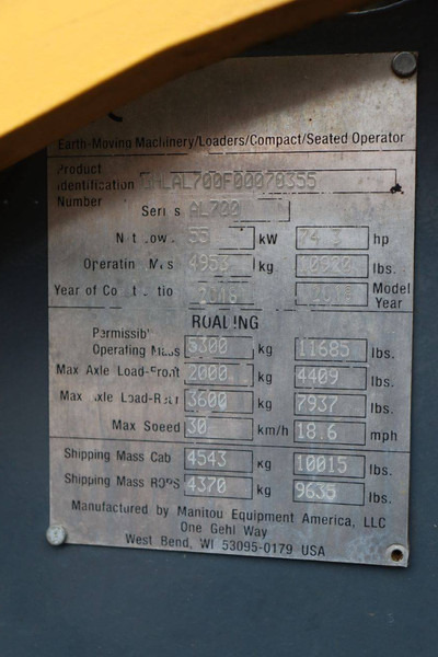 Wheel loader Mustang AL 708