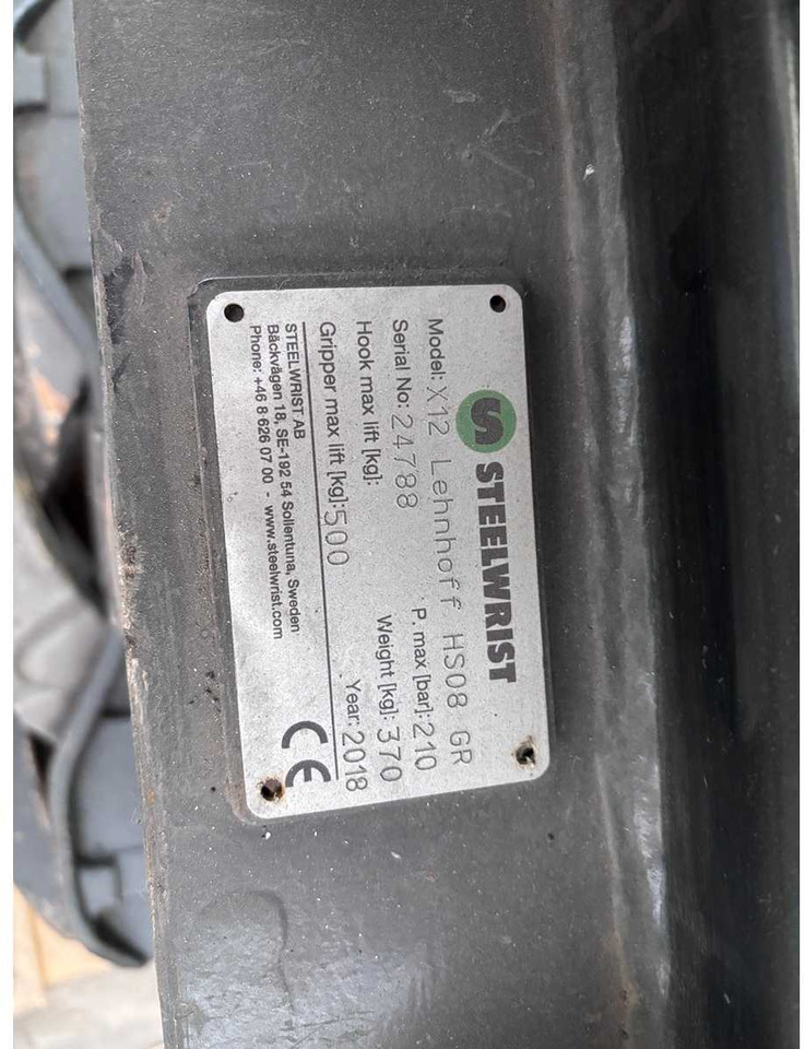 Wheel loader STEELWRIST - X12 LEHNHOFF HS08 - 2018 - GR TILTROTATOR