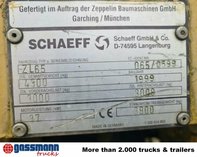 Wheel loader Schaeff ZL65 Radlader