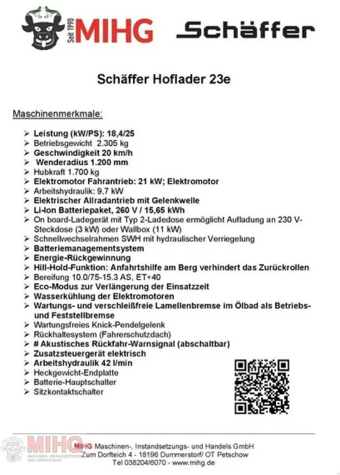 Wheel loader Schäffer 23e mit kabine