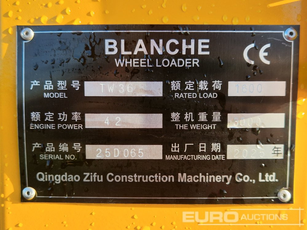 Wheel loader Unused Blanche TW36