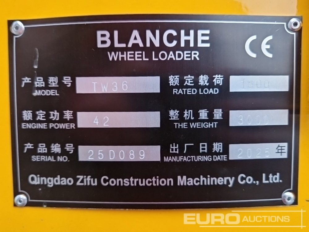 Wheel loader Unused Blanche TW36