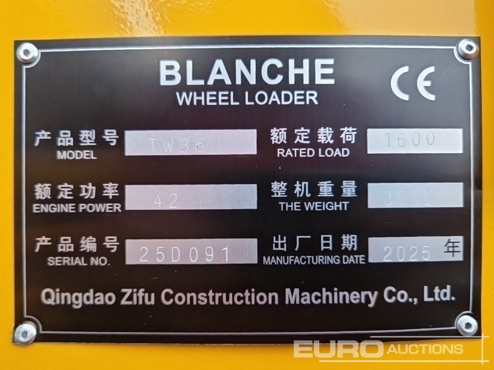 Wheel loader Unused Blanche TW36