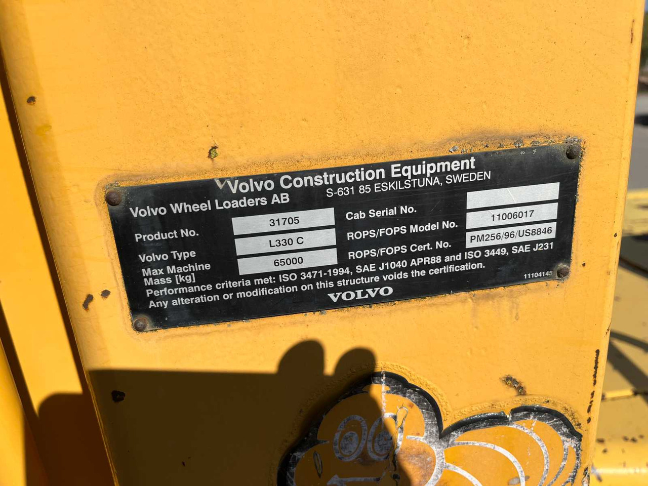 Wheel loader VOLVO L330B