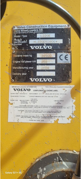 Wheel loader Volvo L220E