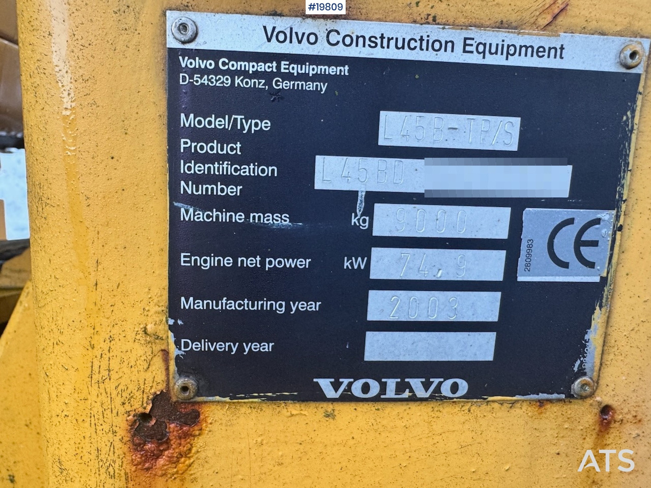 Wheel loader Volvo L45B