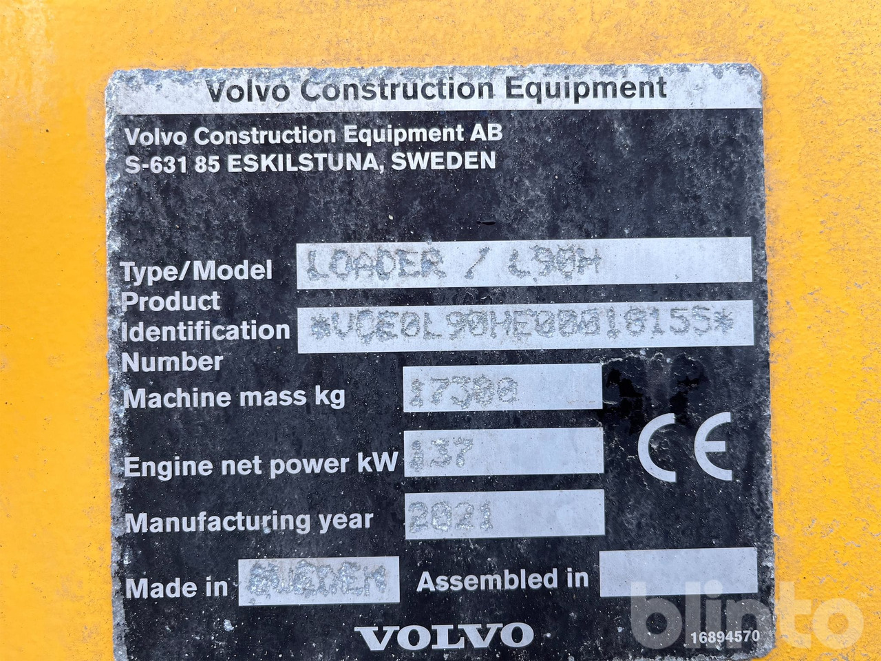 Wheel loader Volvo L90H