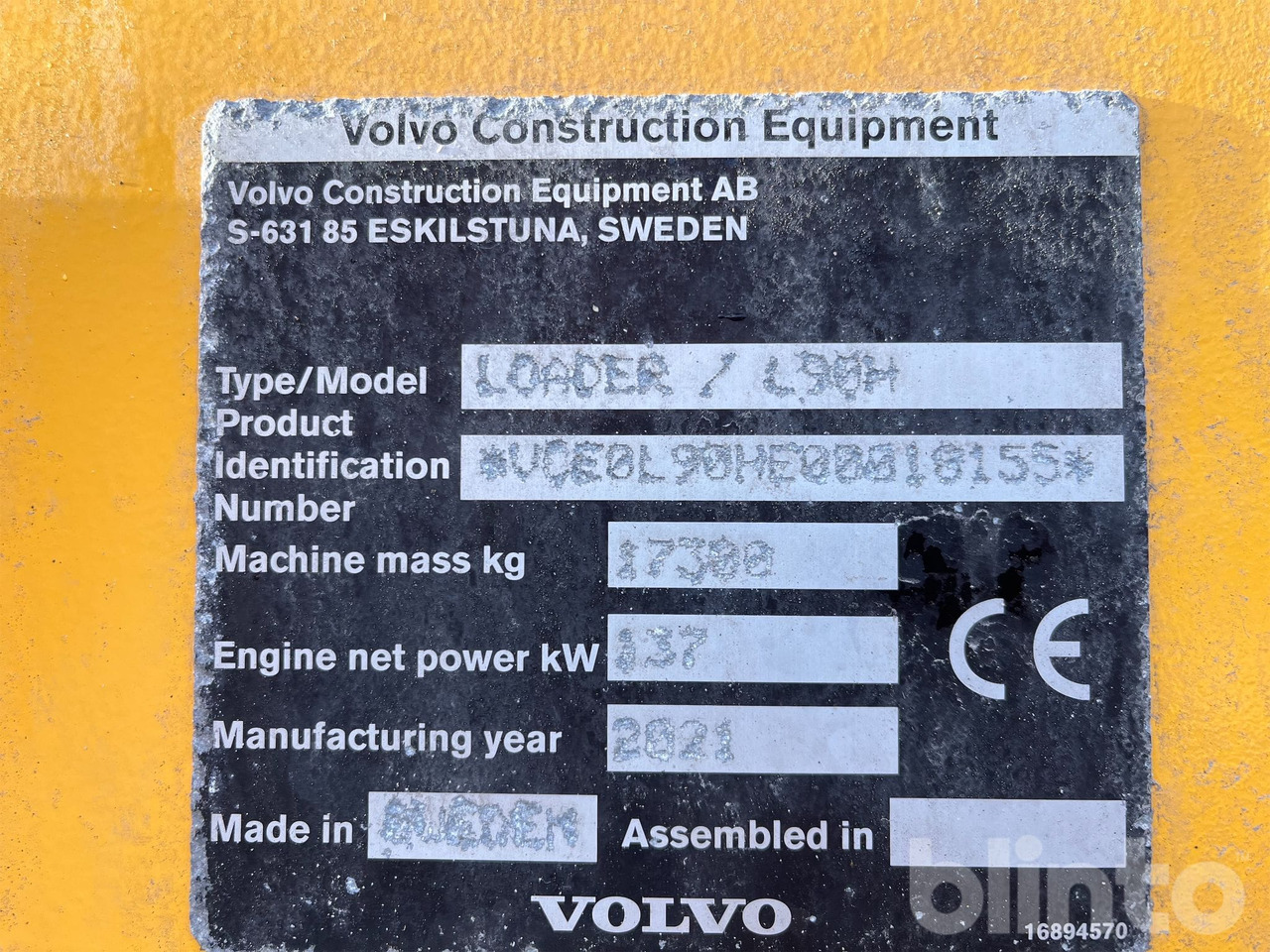 Wheel loader Volvo L90H