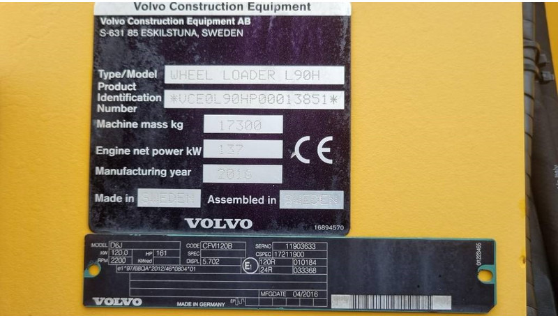 Wheel loader Volvo L90 H, Hjullastare ''SÅLD''