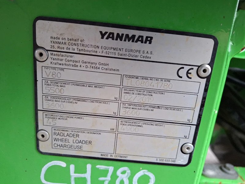 Wheel loader Yanmar V80