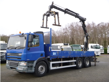 شاحنات مفتوحة D.A.F. CF 75.310 6x2 RHD + Terex TLC 120.2E A2 + grapple