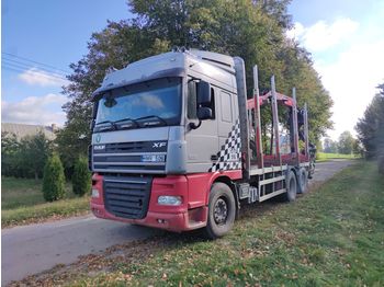 Forestry trailer, Crane truck DAF XF 105.510: picture 1