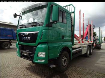 Forestry trailer, Crane truck MAN TGX 33.480 6x4 BB Kurzholz Kran.: picture 1