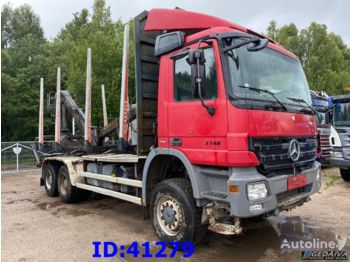 Forestry trailer, Crane truck MERCEDES-BENZ Actros 3346 - 6x6 - Full Steel - Big Axles: picture 1