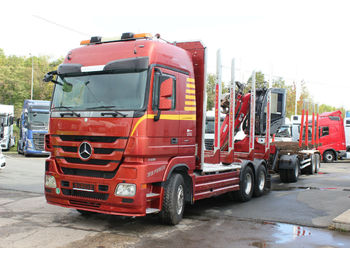 Forestry trailer Mercedes-Benz Actros 2660 L 6X4, CRANE PENZ 10Z 9,50: picture 1