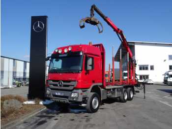 Forestry trailer Mercedes-Benz Actros 3355 AK 6x6 V8 Holztransporter/Kurzholz: picture 1