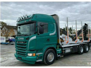 Forestry trailer, Crane truck Scania R480 Holztransporter Euro 5 Kesla m. Menke -Janzen Exte (45): picture 1
