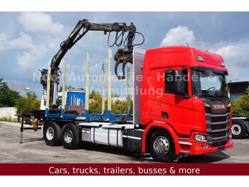 Forestry trailer, Truck Scania R500 HighLine BL 6x4 *Retarder/Tajfun-LIV-150Z: picture 1