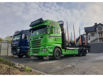 Forestry trailer, Crane truck Scania R520 6x4 EURO 6 6x4 do drewna dłużycy lasu epsilon loglift doll huttner: picture 1