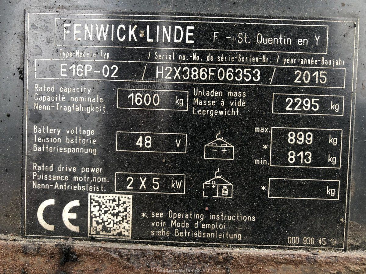 Electric forklift Fenwick E16P-02: picture 6